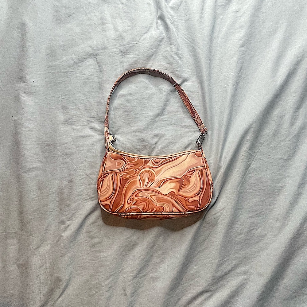 Abstract Fluid Pattern Shoulder Purse